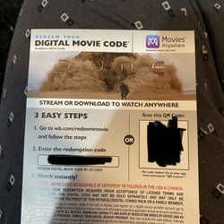 Dune Digital Movie Code