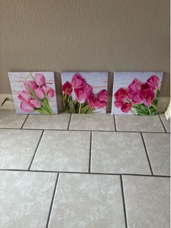 3 Piece Tulip Wall Decor