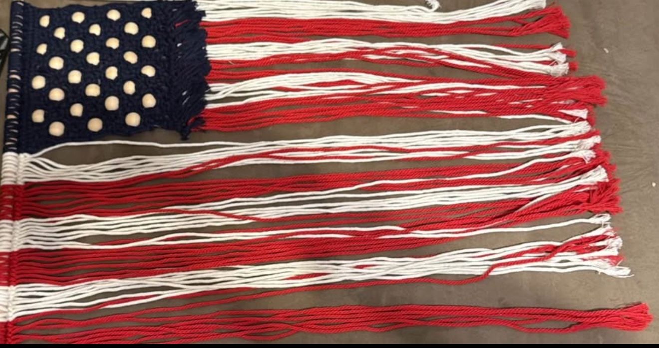 Handmade Macrame Flag
