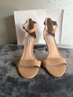 Steve Madden Nude Ankle Strap Heeled Sandals