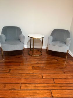 Chair and Marble Top Table