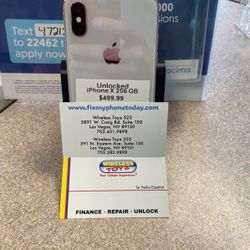 iPhone X unlocked 256 GB