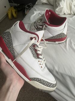 Cardinal Red Jordan 3’s