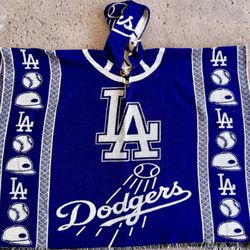 Youth Size Dodgers Alpaca Poncho