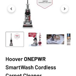 Hoover ONEPWR SmartWash Cordless Vacuum Shampoo 
