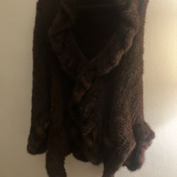 Mink Poncho 