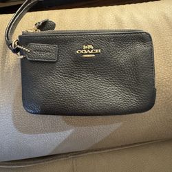 Coach Leather Wallet Black
