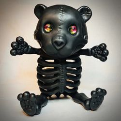 Large black Halloween Skeleton Teddy Bear