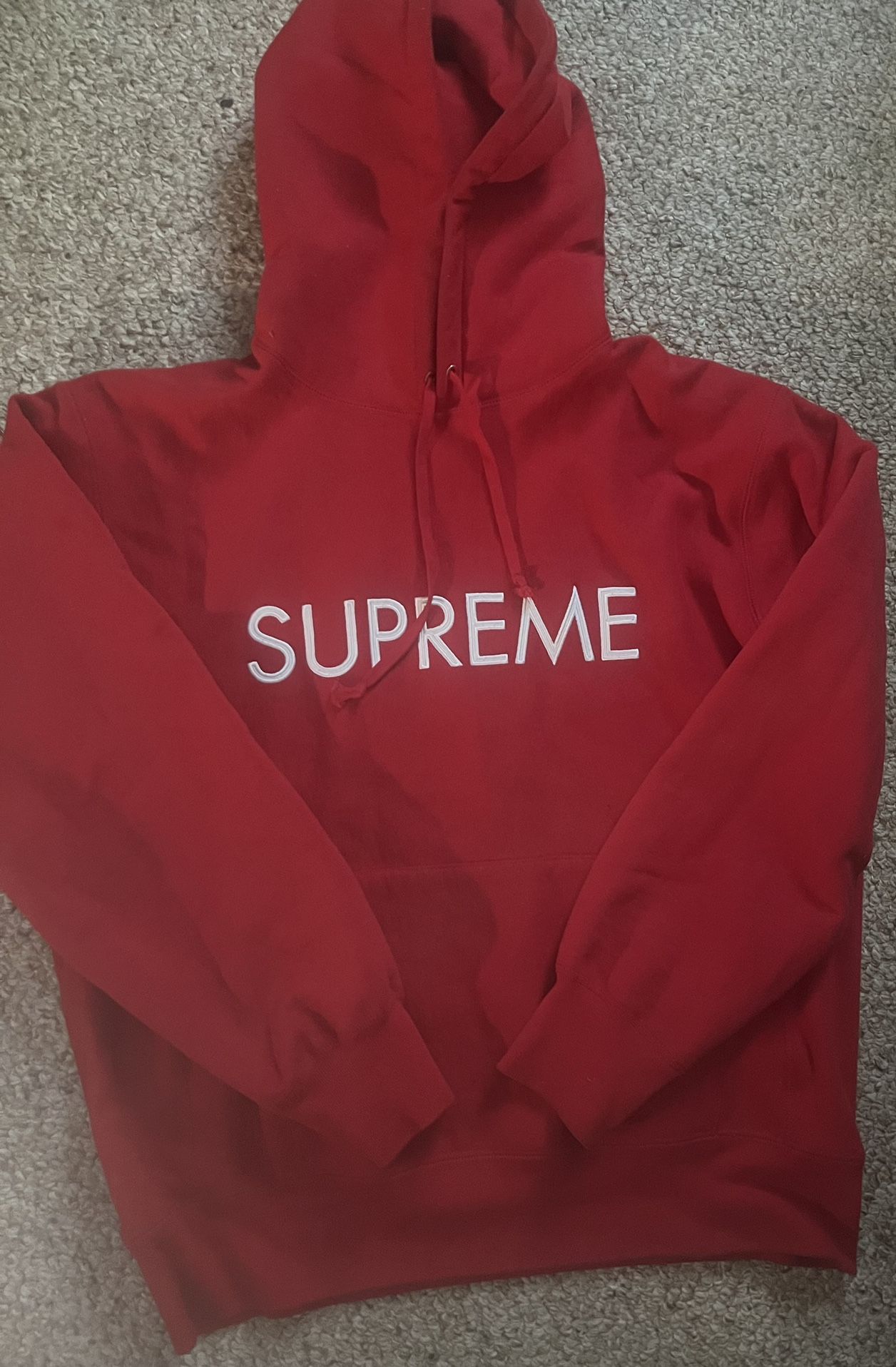 Red Supreme Pull Over Sweater