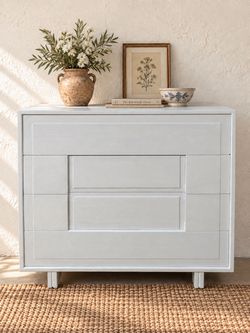 Ivory Line • Four-Drawer Mid-Century Modern Dresser