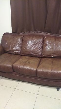 Real leather couch