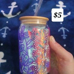 12oz Custom Glass Cup
