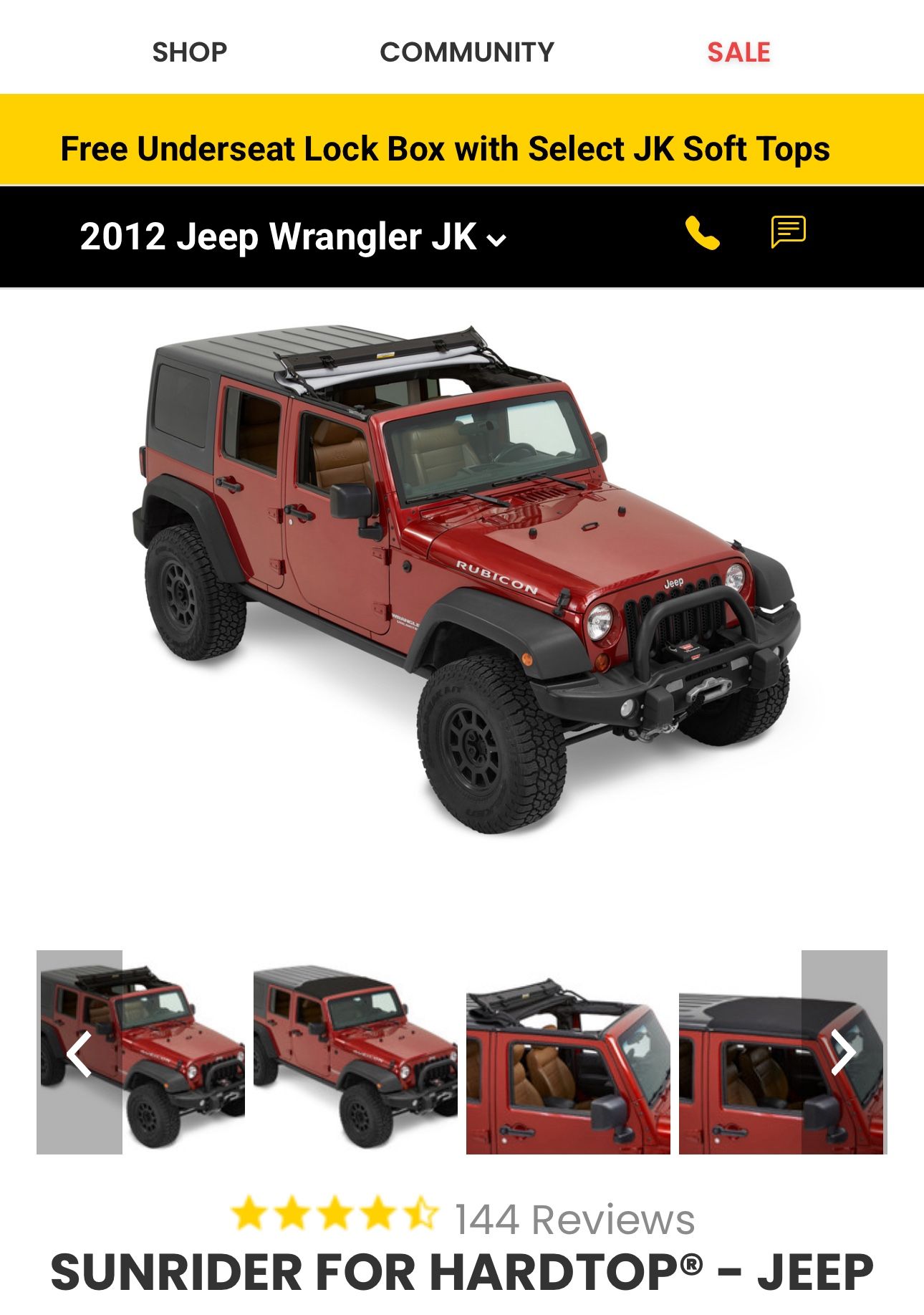 2012-2018 Sun rider Top For Jeep Wrangler Sport