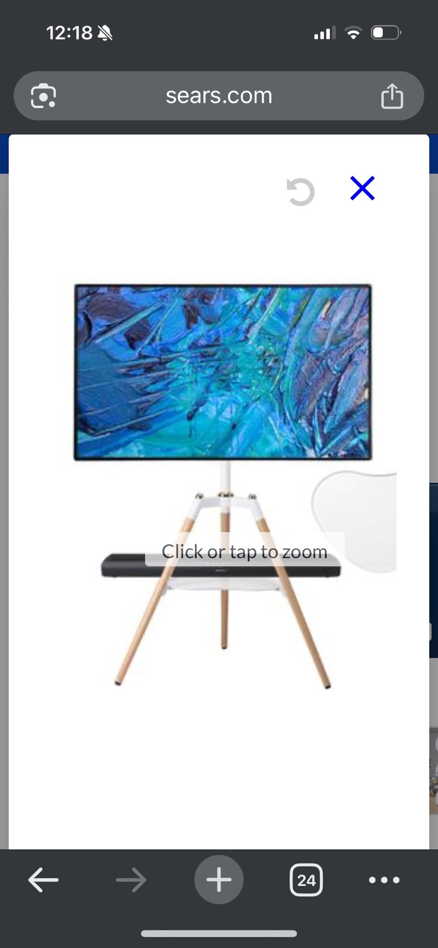 Fydeamer Universal Tripod Easel TV Stand For 32-65 Inch LED LCD Screen Flat Curved Screen, Height Adjustable Studio TV Display S
