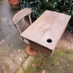 G. S. Perry & Co. Primitive School Desk 