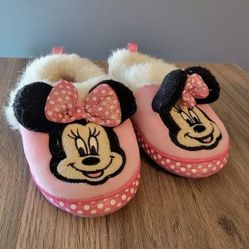 Disney Minnie Mouse Slipper with Faux-fur Toddler Girls Size 7-8