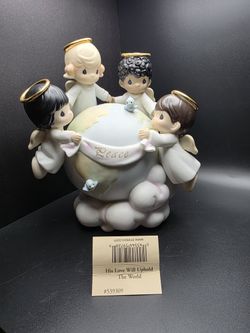 Precious Moments 1998 Millennium Edition Figurine His Love Will Uphold the World with COA