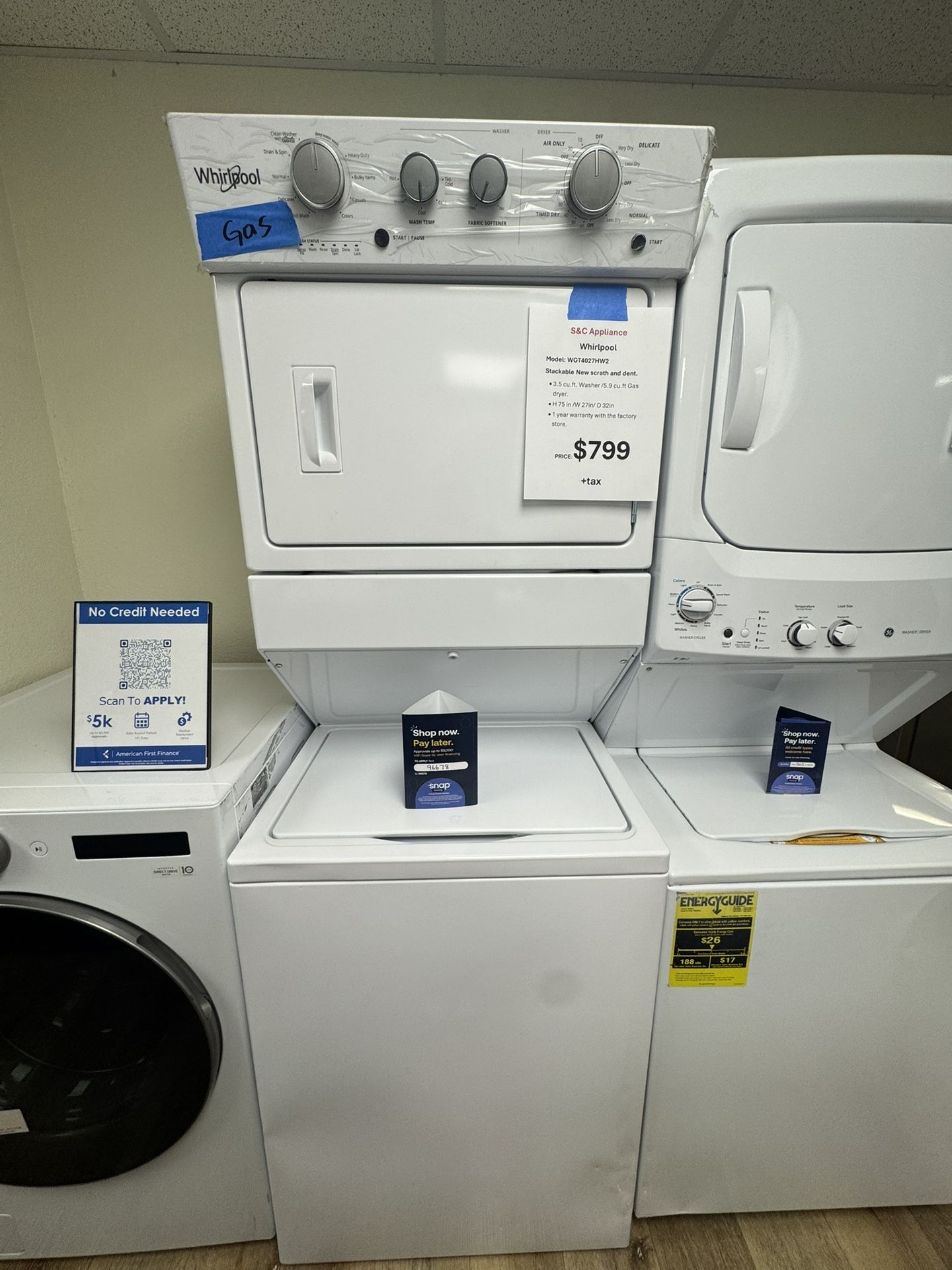 Whirlpool Stackable Washer /dryer