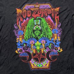 Rob Zombie Preowned Medium Cropped Neckline T-shirt