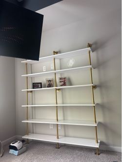 Book shelf decor industrial gold