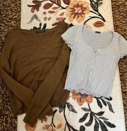 Brandy Melville Bundle Knit Sweater & Floral Top