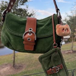 Matcha Green Coach Bag