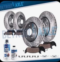 10pc 11.61” Front 11.81” Rear Drilled Rotor Breaks