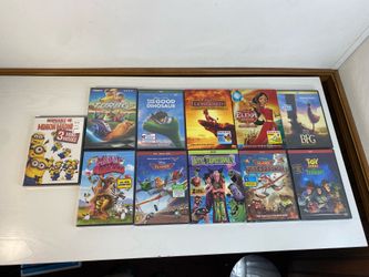 Kids Family Blu-ray DVD Movie Lot Disney Pixar DreamWorks 9 Movies