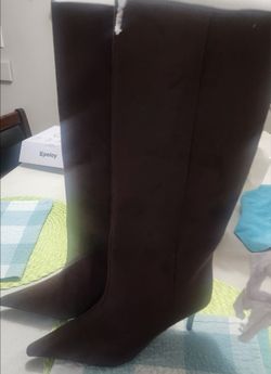 Botas  altas de cañas color café