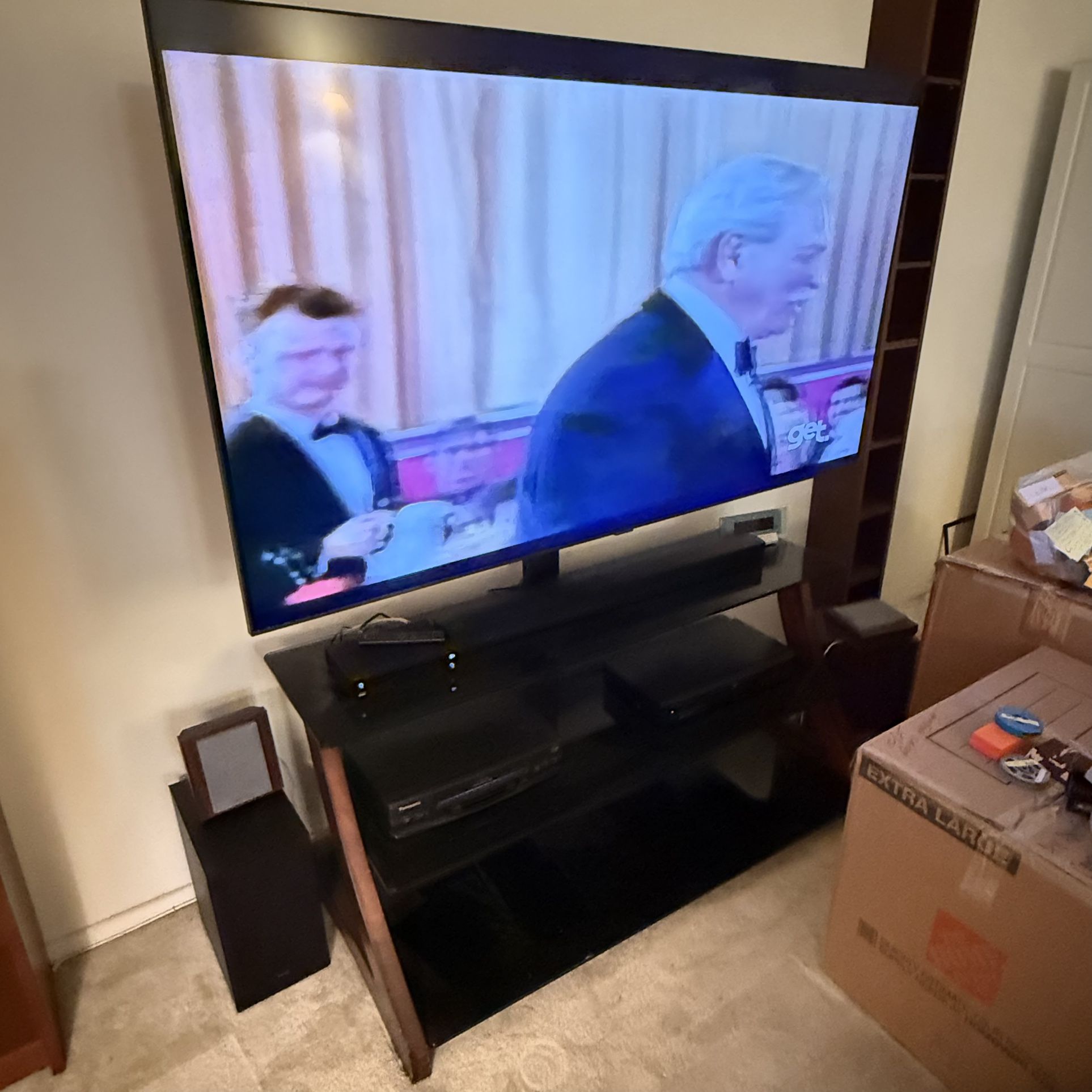 Wood & Glass TV Stand