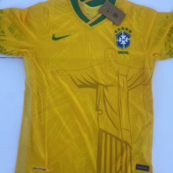 World Cup Yellow Nuke Brazil Home Jersey. Size Medium Brand New. Dri-fit 