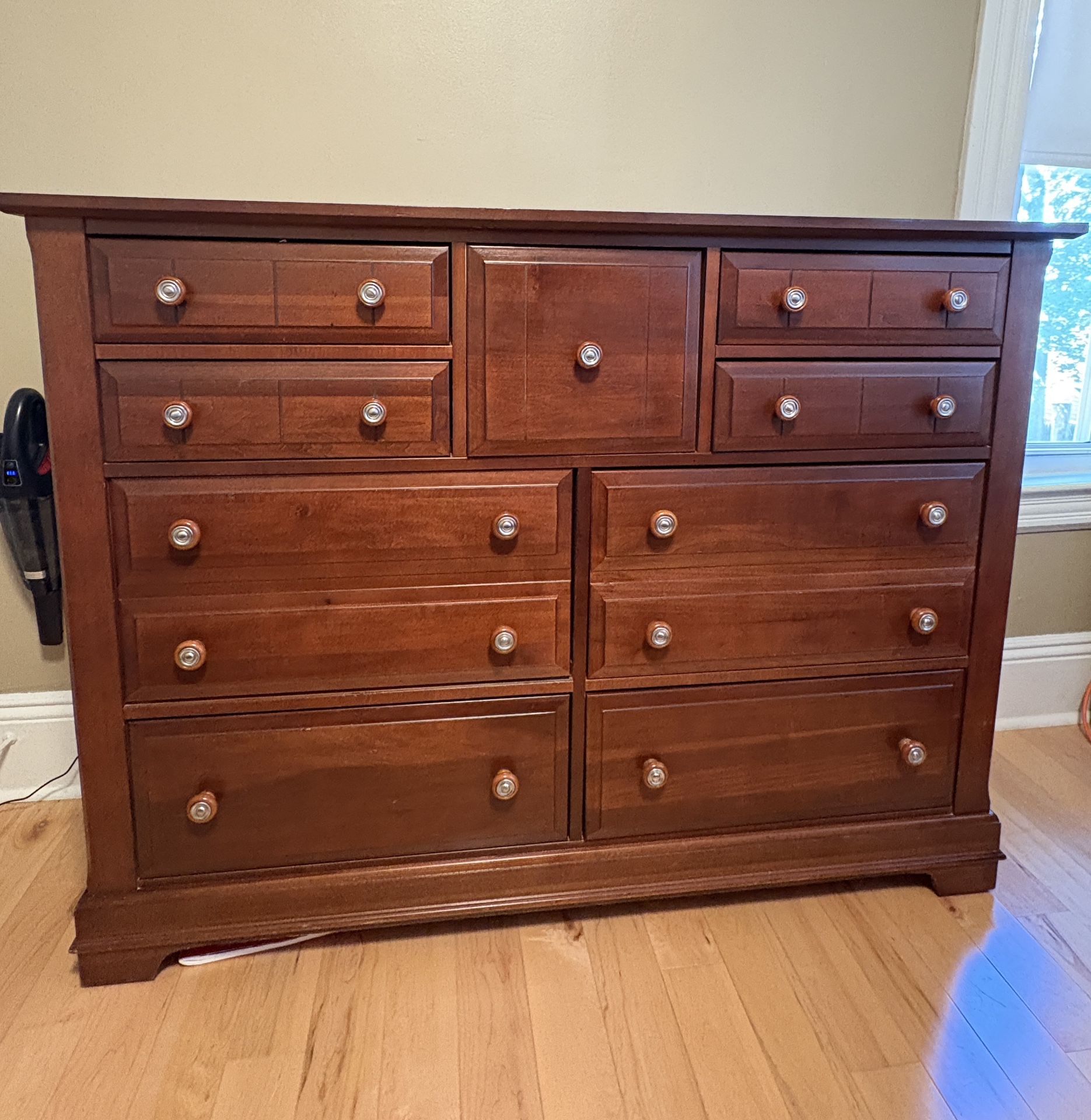 Solid Wood 9 Drawer Dresser