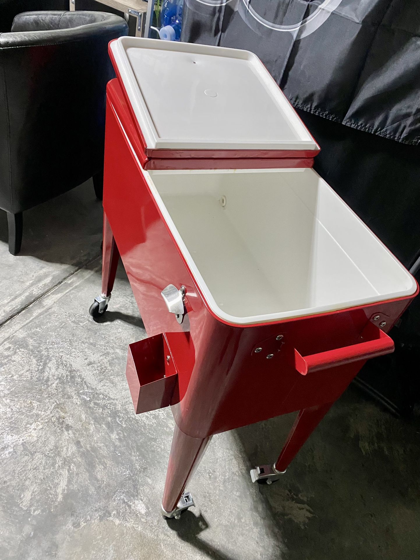 Red Cooler With Wheels