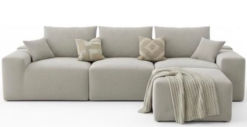 Sofa couch set with ottoman