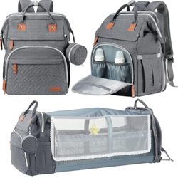 Baby Diaper Bag Backpack,Diaper Changing Station Usb Charging Port Pacifier Case