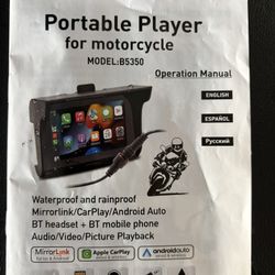 Portable Player For Motorcycle