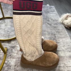 UGG Women’s Classic Sweater Letter Boot 'Chestnut'