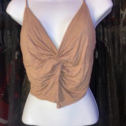 Cute Beige Crop Top