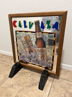 Vintage Coors Extra Gold Mirror 16”x 16”