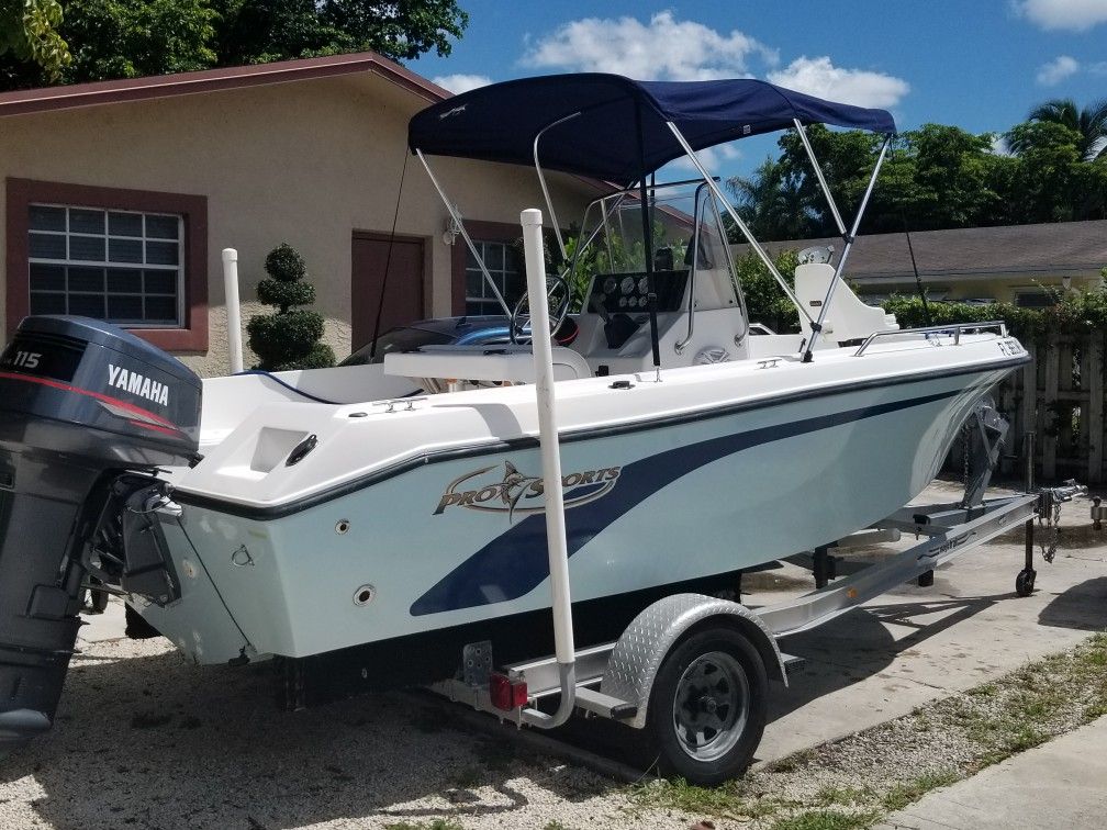 Prosports center console with Yamaha 115hp