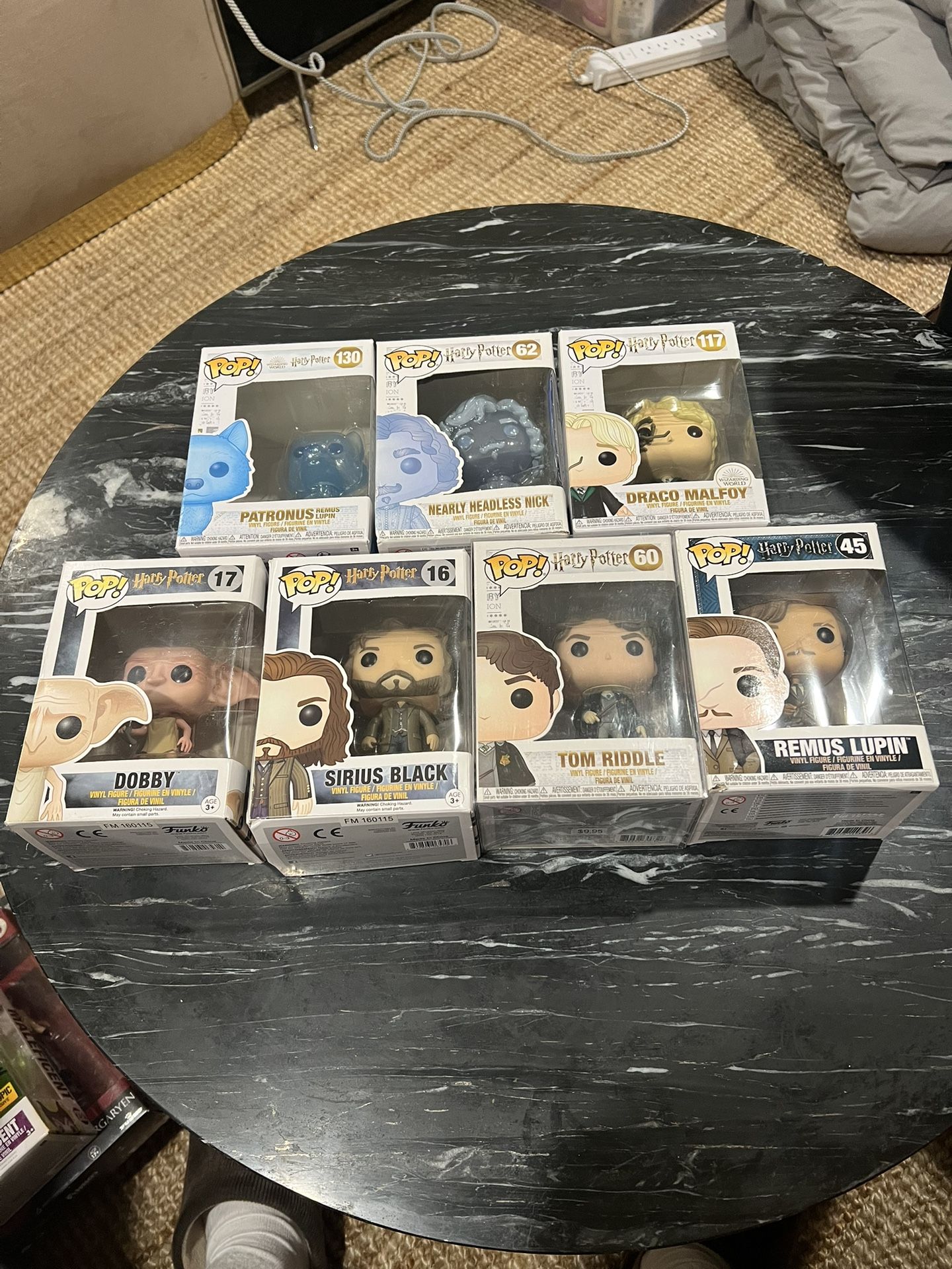Funko Pop Harry Potter Remus Lupin;Tom Riddle;Dobby;Sirius Black;7 Piece Set