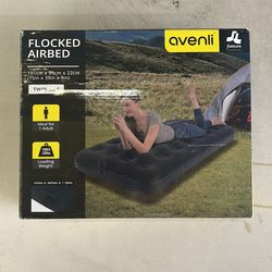 Twin Size Air Mattress – Flocked Airbed