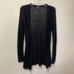 Women’s 2B Bebe Acrylic/wool black Sequin sparkle cardigan sweater with 2 front pockets… Size small