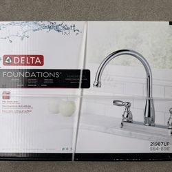 Brand New Delta Brand 2-​Handle Standard Chrome Kitchen Faucet
