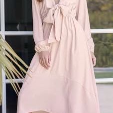 Lulus Blush Pink Tie Front Dress 🌸 Flowy + Feminine (Size L/$70 Retail)