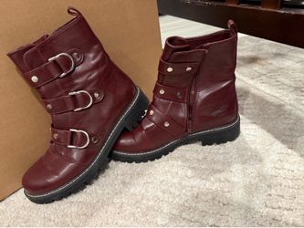 Maroon boots - women