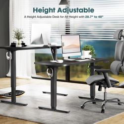 Standing desk - Black - adjustable 55in x 24in