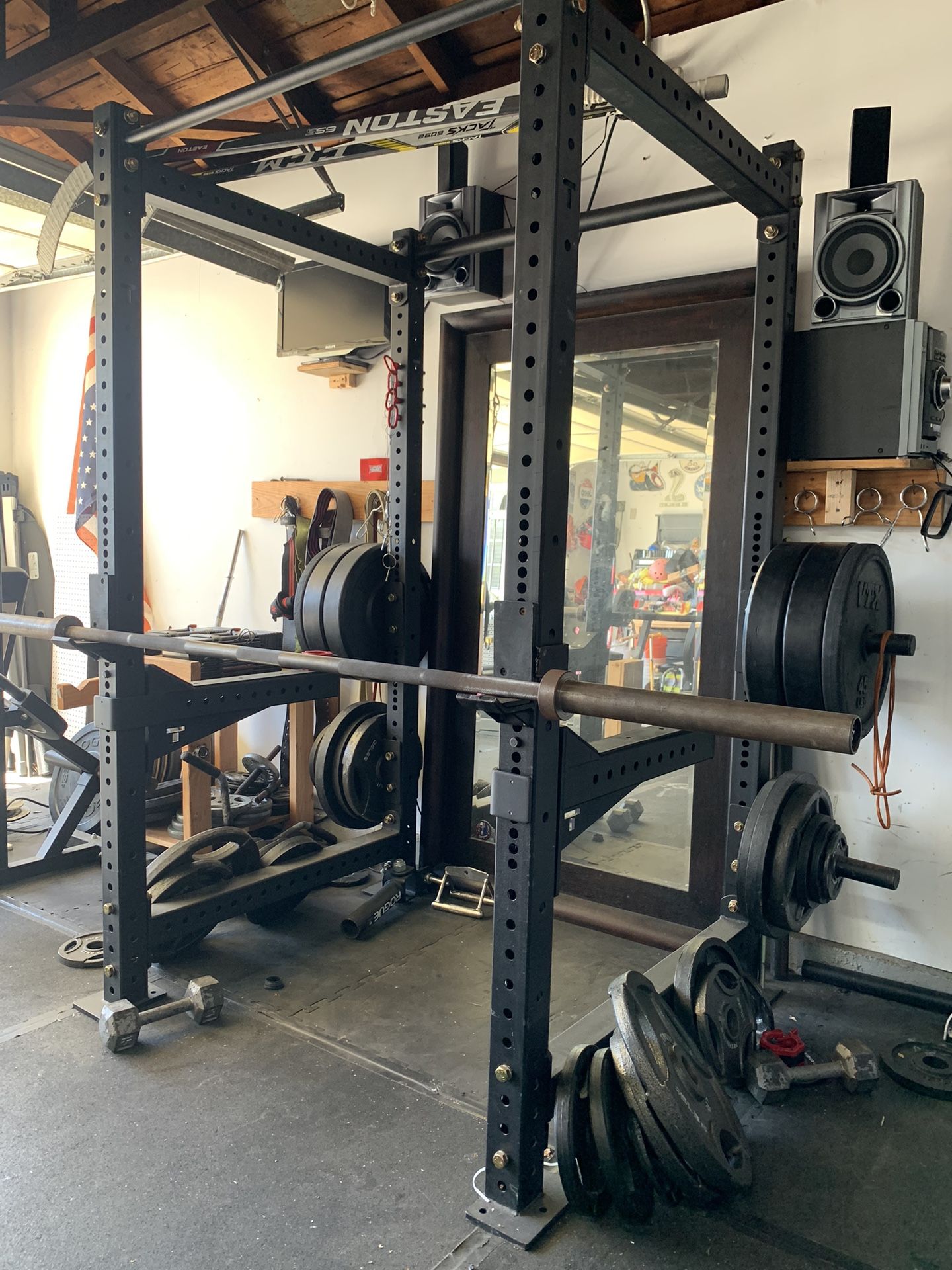 Titan Fitness X3 Squat Rack With Spotter Arms And Lever Arms