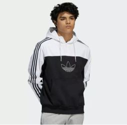 New Men’s Adidas Originals Trefoil Mixed Pullover Hoodie