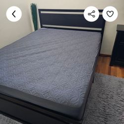 Queen Mattress,  Frame, Headboard and Footboard